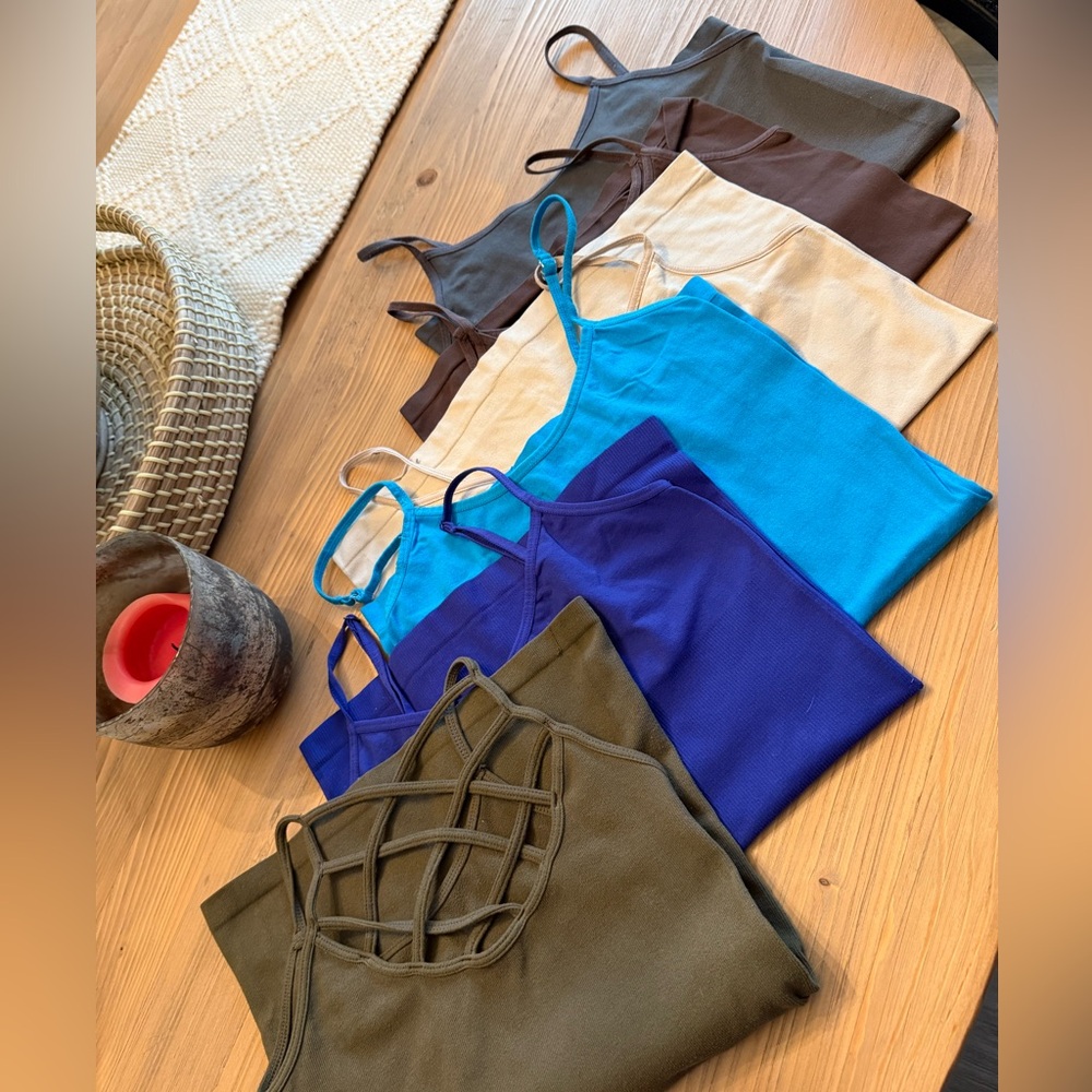 Nylon/Spandex Tank-top Style Cami Tops